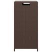 Trash Bin Brown 40x40x80 cm Poly Rattan