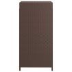 Trash Bin Brown 40x40x80 cm Poly Rattan