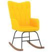 Rocking Chair with a Stool Mustard Yellow Fabric