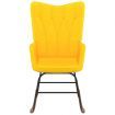 Rocking Chair with a Stool Mustard Yellow Fabric