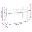 Bench Dark Grey 110x45x60 cm Velvet