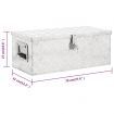 Storage Box Silver 70x31x27 cm Aluminium