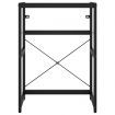 Bathroom Washbasin Frame Black 59x38x83 cm Iron