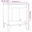 Bedside Cabinet Black 40x35x50 cm