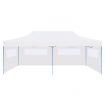 Folding Pop-up Partytent with Sidewalls 3x6 m Steel White