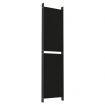 6-Panel Room Divider Black 300x200 cm Fabric