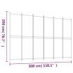6-Panel Room Divider Black 300x200 cm Fabric
