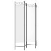 4-Panel Room Divider White 160x200 cm Fabric