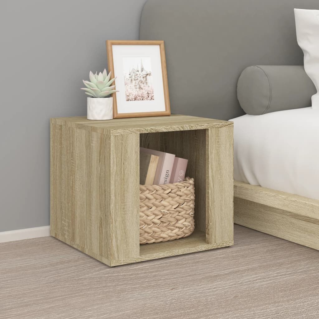 Bedside Table Sonoma Oak 41x40x36 cm Engineered Wood