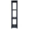 Storage Shelf 4-Tier Black 61x30.5x130 cm Plastic