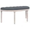 Bench Dark Grey 110.5x45x49 cm Velvet