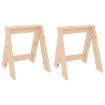 Stools 2 pcs 40x40x45 cm Solid Wood Pine