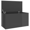 Storage Chest High Gloss Grey 84x42x46 cm Engineered Wood