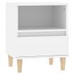 Bedside Cabinet White 40x35x50 cm
