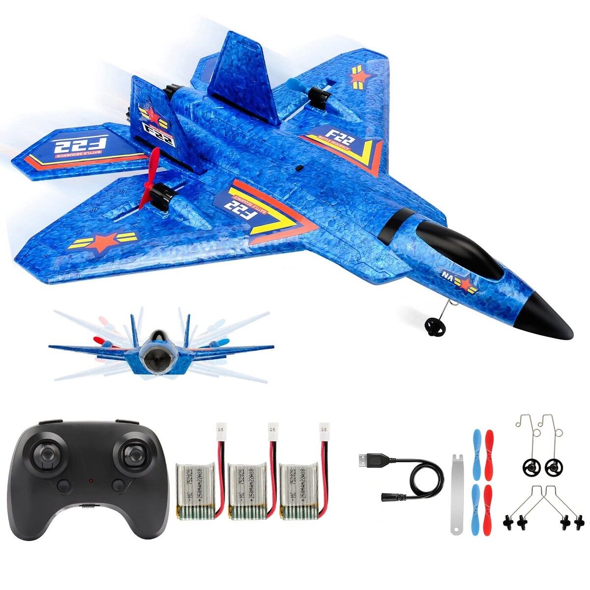 Remote Control Plane RTF F22 Raptor,2.4Ghz 6axis Gyro RC Airplane