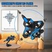 Remote Control Airplane for Beginners,2.4GHz V17 Jet Fighter Stunt RC Airplanes,ABS,3D Flip,Stunt Roll,Cool Light,2 Batteries,RC Planes for Kids Age3+,Blue