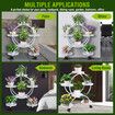 Plant Flower Pot Stand Planter Display Holder Shelf Outdoor Indoor White Trolley Rack Garden Balcony Metal Shelving Unit with Wheels