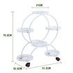 Plant Flower Pot Stand Planter Display Holder Shelf Outdoor Indoor White Trolley Rack Garden Balcony Metal Shelving Unit with Wheels