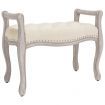 Bench Beige 80x45x60 cm linen