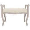 Bench Beige 80x45x60 cm linen