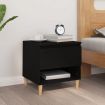 Bedside Table Black 50x46x50 cm Engineered Wood