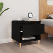 Bedside Table Black 50x46x50 cm Engineered Wood