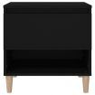 Bedside Table Black 50x46x50 cm Engineered Wood