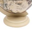 Tabletop Globe Bar Wine Stand Eucalyptus Wood White