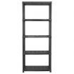 Storage Shelf 5-Tier Black 71x38x170 cm Plastic