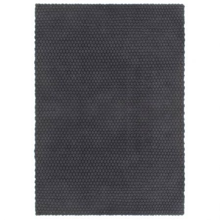 Rug Rectangular Anthracite 180x250 cm Cotton