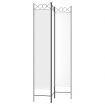 3-Panel Room Divider White 120x220 cm Fabric