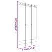 3-Panel Room Divider White 120x220 cm Fabric