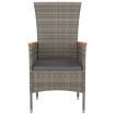 Garden Chairs with Cushions 4 pcs Poly Rattan Grey