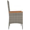 Garden Chairs with Cushions 4 pcs Poly Rattan Grey