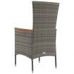 Garden Chairs with Cushions 4 pcs Poly Rattan Grey