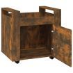 Desk Trolley Smoked Oak 60x45x60 cm Engineered Wood