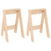 Stools 2 pcs 40x40x60 cm Solid Wood Pine