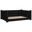 Dog Bed Black 75.5x55.5x28 cm Solid Pine Wood