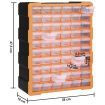 Multi-drawer Organiser with 60 Drawers 38x16x47.5 cm