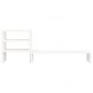 Monitor Stand White 81x20x30 cm Solid Wood Pine