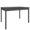 Garden Table Grey 121x82.5x76 cm Solid Wood Pine