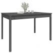 Garden Table Grey 121x82.5x76 cm Solid Wood Pine