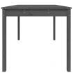 Garden Table Grey 121x82.5x76 cm Solid Wood Pine