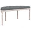 Bench Dark Grey 110.5x45x49 cm Fabric