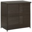 3 Piece Bar Set Poly Rattan Brown