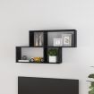 Wall Shelf High Gloss Black 100x18x53 cm Engineered Wood