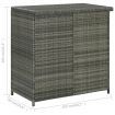 3 Piece Bar Set Poly Rattan Grey