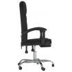 Reclining Office Chair Black Faux Leather