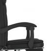 Reclining Office Chair Black Faux Leather