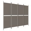 4-Panel Room Divider Anthracite 200x180 cm Fabric